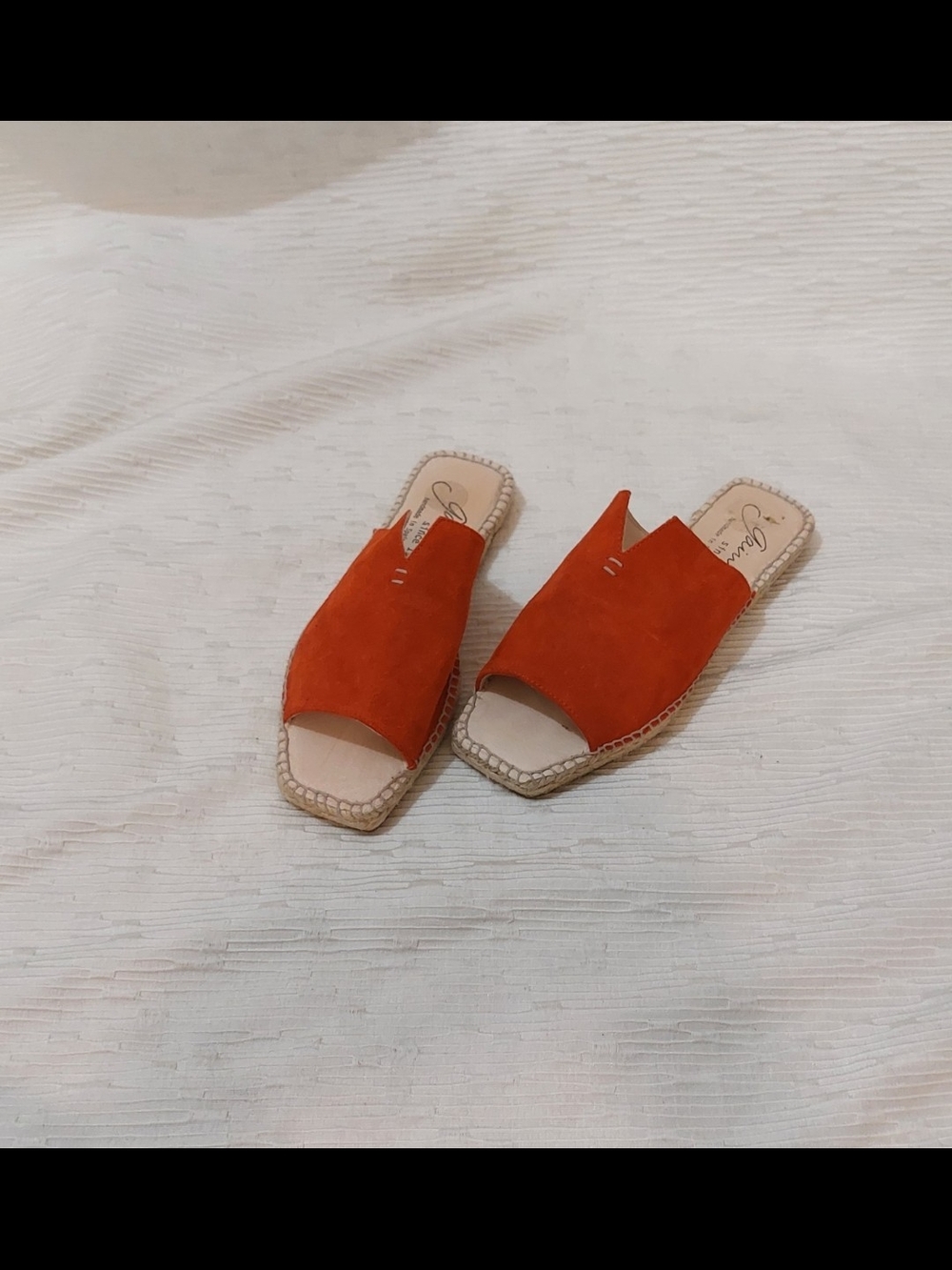 Gaimo Red Suede Open-Toe Slide Mules Women's Size 8 / 39 - Picture 11 of 12